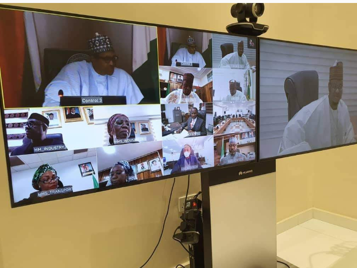 President Buhari Presides Over Second Virtual FEC Meeting (Photos)