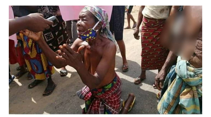 Ogoni Women Protest Half-Naked Over Govt Alleged Detention Of Prodest Hotel Manager(Photos)