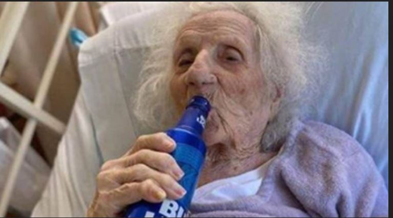 Jubilation As 103-Year-Old Woman Who Beat COVID-19, Celebrates With A Cold Beer