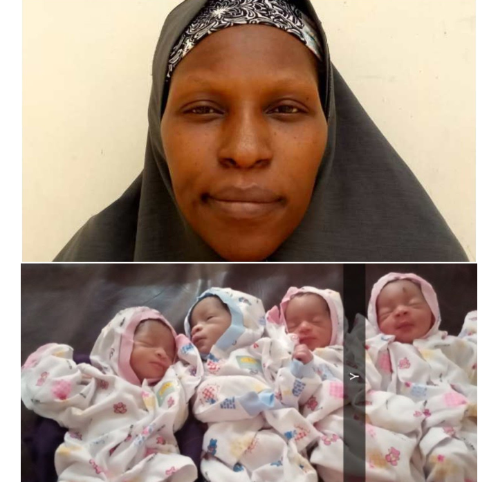 34-Year-Old Mum-Of-13 Welcomes Quadruplets In Kaduna(Photo)