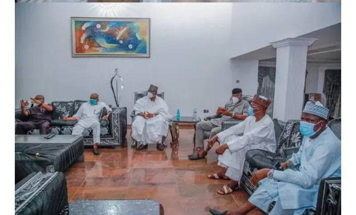 Senate President Lawan And Others Visit Orji Uzor Kalu After His Release From Kuje Prison (Photos)