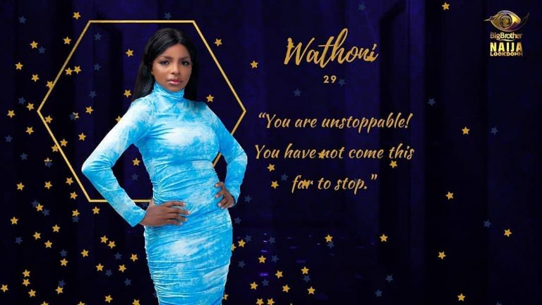 BBNaija 2020:- Meet “Wathoni” The Lady Who’s Bringing Her Chill Into The House