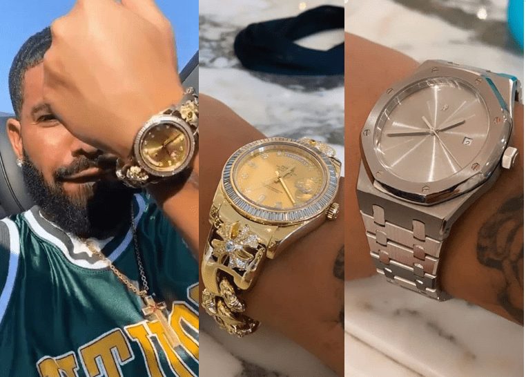 Drake Shows Off His Expensive Wristwatches Including A ‘$200,000’ Rolex Day-Date Made With Diamonds (Photos)