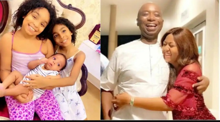 “The new kids on the block” – Ned Nwoko says as he shows off his youngest kids
