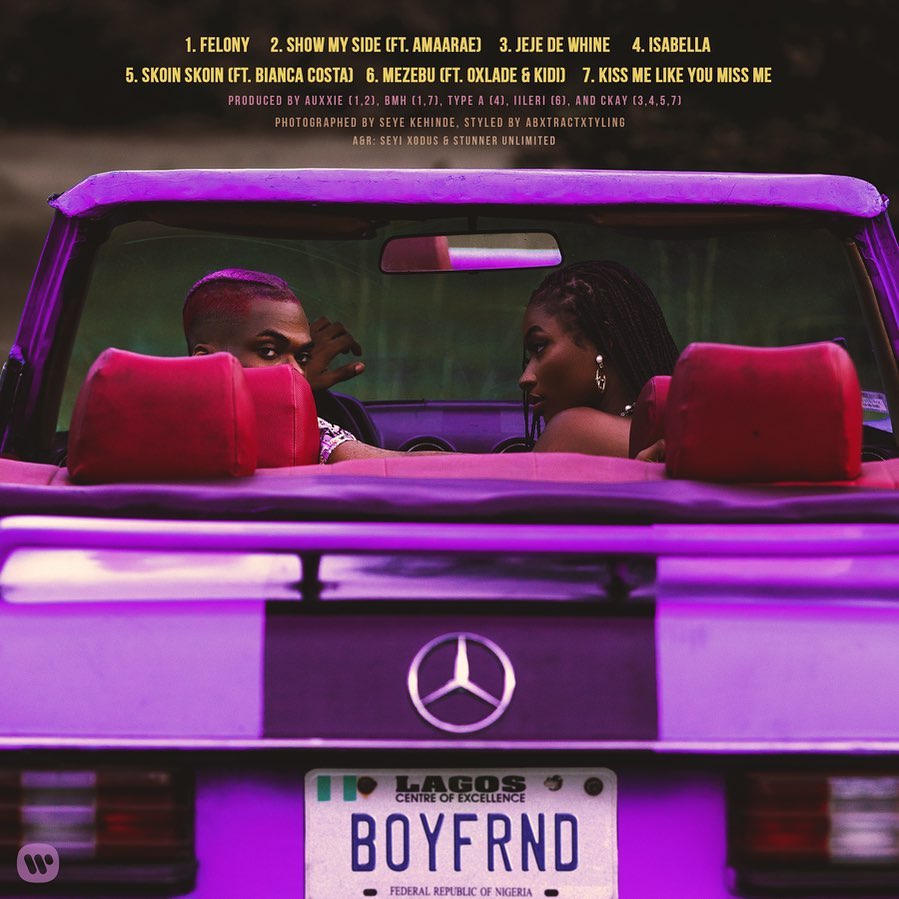 Ckay – Boyfriend EP tracklist 