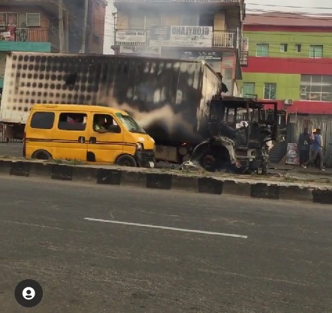 Babs Fafunwa Secondary School Students Killed After A Burning Trailer Rammed Into The School (Video)