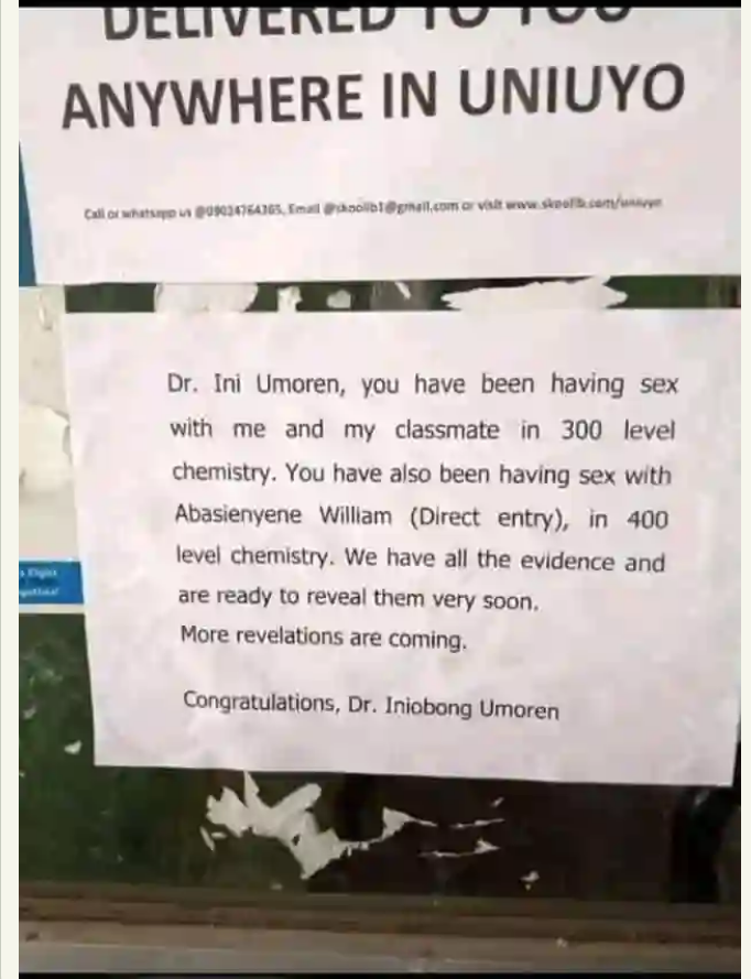 Dr. Ini Umoren, University Of Uyo Lecturer Accused Of Sexual Harassment (Photo)