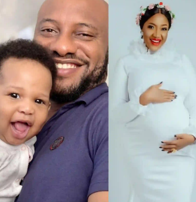 “It’s time for the world to meet my son born by my second wife” Yul Edochie shows off his child with another woman as his wife tells him “may God judge both of you”