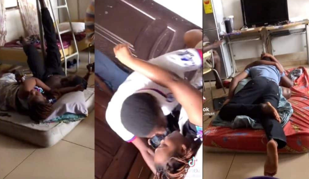Watch video of students kissing and caressing each other in their school hostel shared online (video)