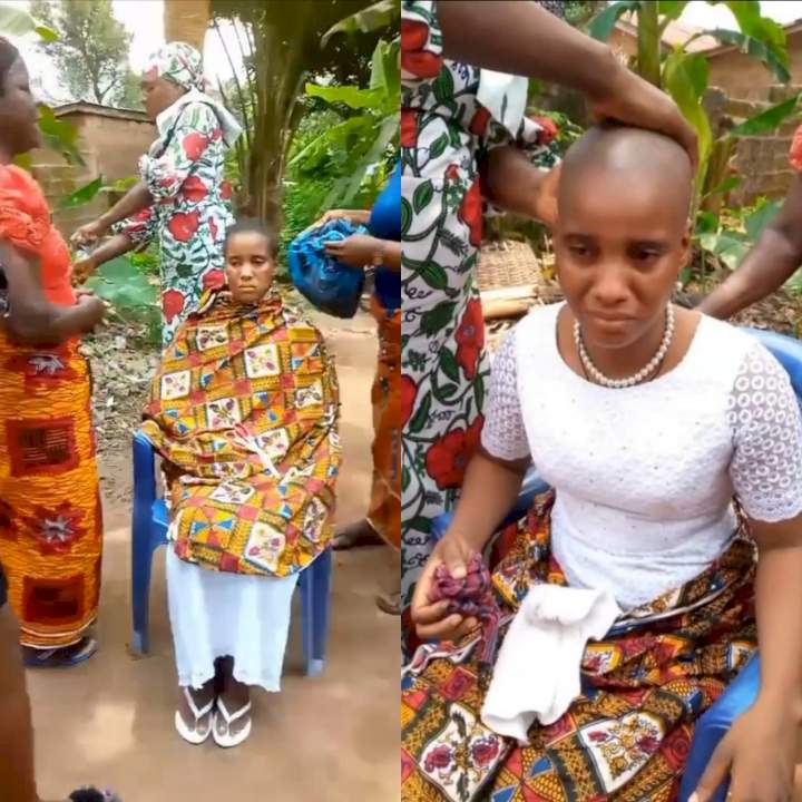 Young widow shows the treatment she was subjected to after losing her husband at 23 (video)