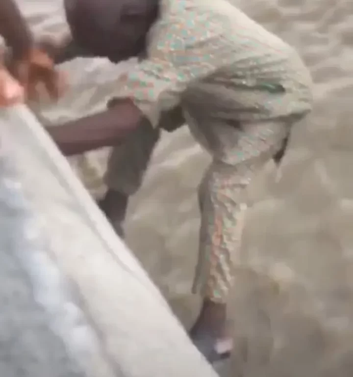 Onlookers struggle to save aged man as he jumps off bridge into sea (Video)