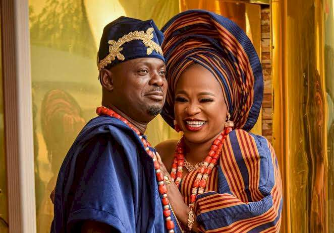 Kunle Afod’s wife, Desola announces separation from husband