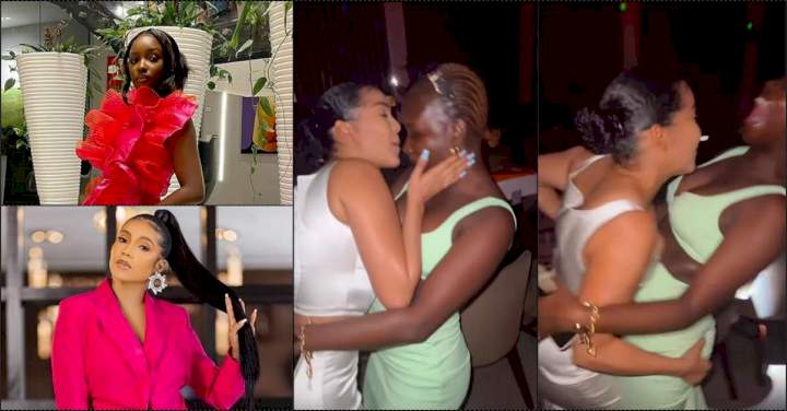 “My only husband” – Maria Chike gushes over Saskay at party, netizens react (Video)