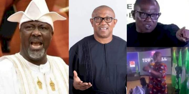 “This one go slap ADC for office” – Dino Melaye replies Peter Obi after presidential debate outburst