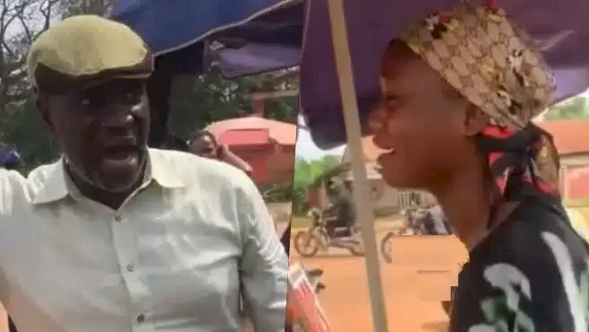 Onlookers confront Auchi lecturer for slapping P.O.S attendant following failed transactions (Video)