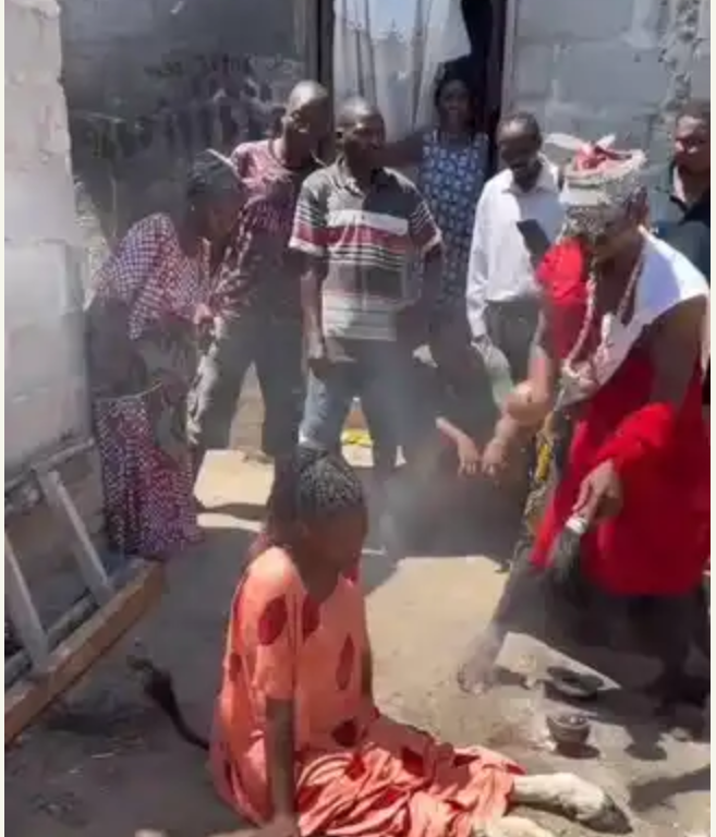 Lady Allegedly Turns Into Cow After Her Husband Caught Her Cheating (Video)