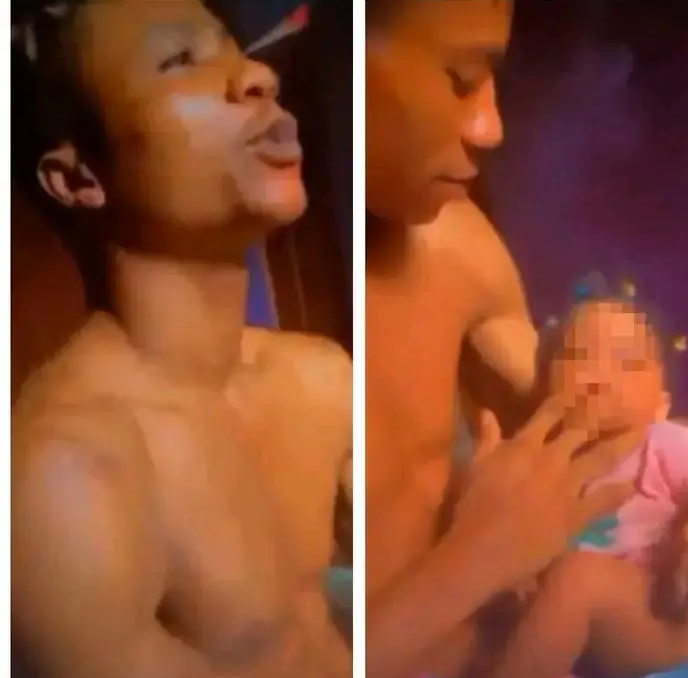 Police Want Man Teaching Baby To Smoke In Viral Video